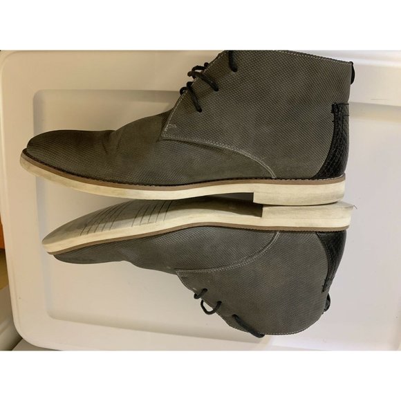 Steve Madden Men’s Sz 10.5 Baskit Leather Dress‎ Shoes Gray main image 8